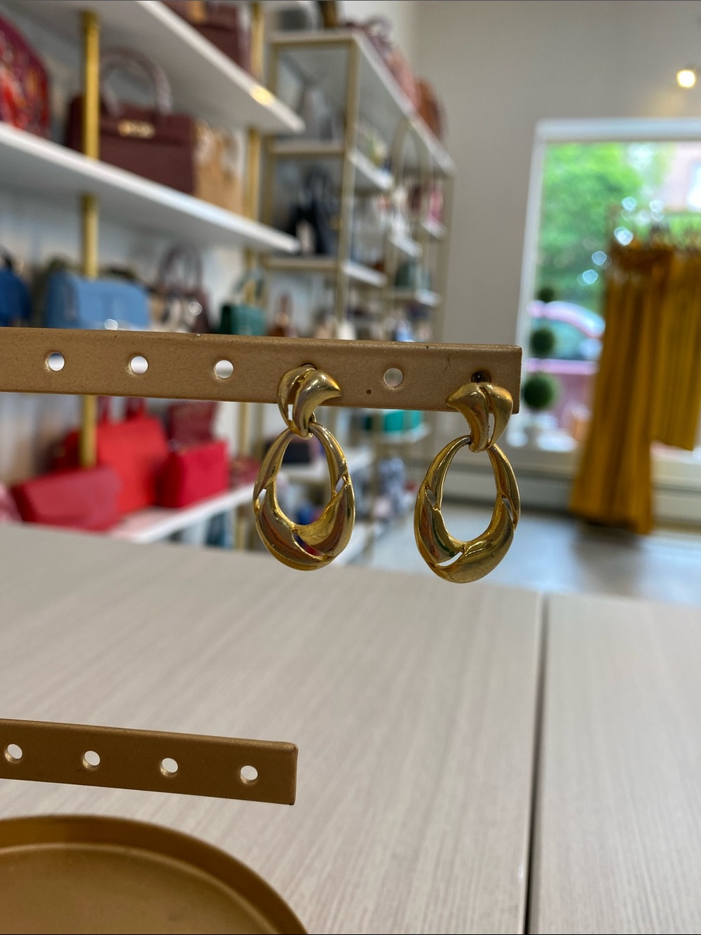 Gold Tone Twist Earrings - Women Jewelry